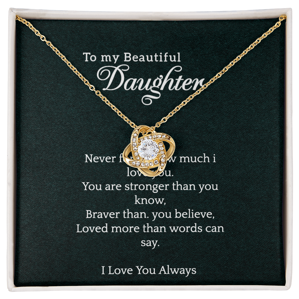 Daughter Love Knot Necklace