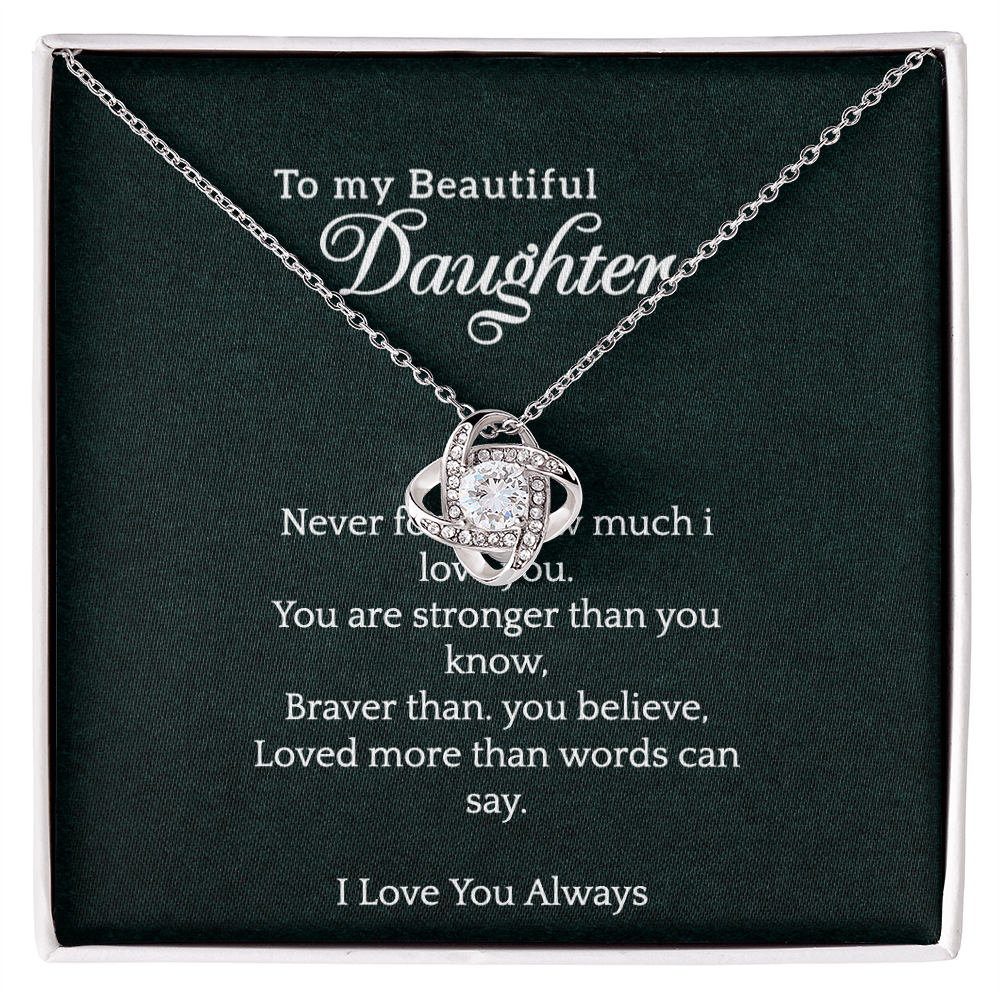Daughter Love Knot Necklace