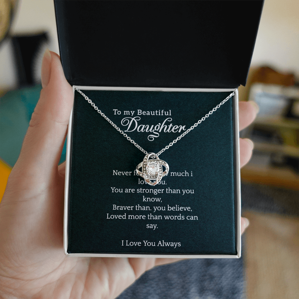 Daughter Love Knot Necklace