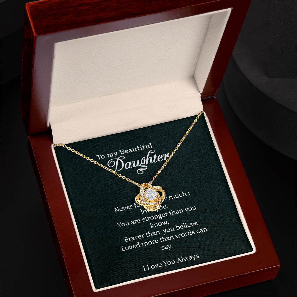 Daughter Love Knot Necklace